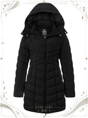 Women's Long Puffer Jacket Quilted Winter Coat Down Alternative